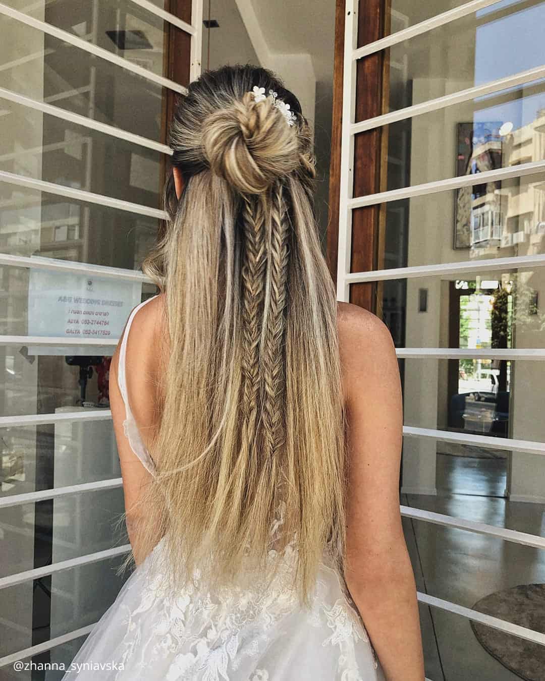 Half Up Half Down Beach Wedding Hairstyles