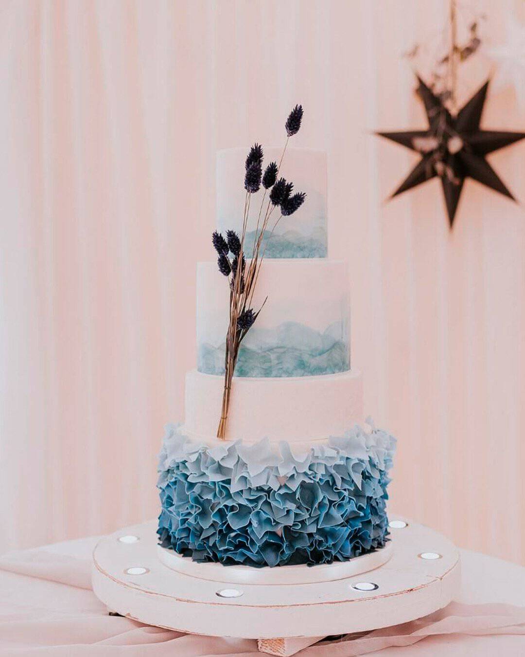 Blue And White Wedding Reception Decor