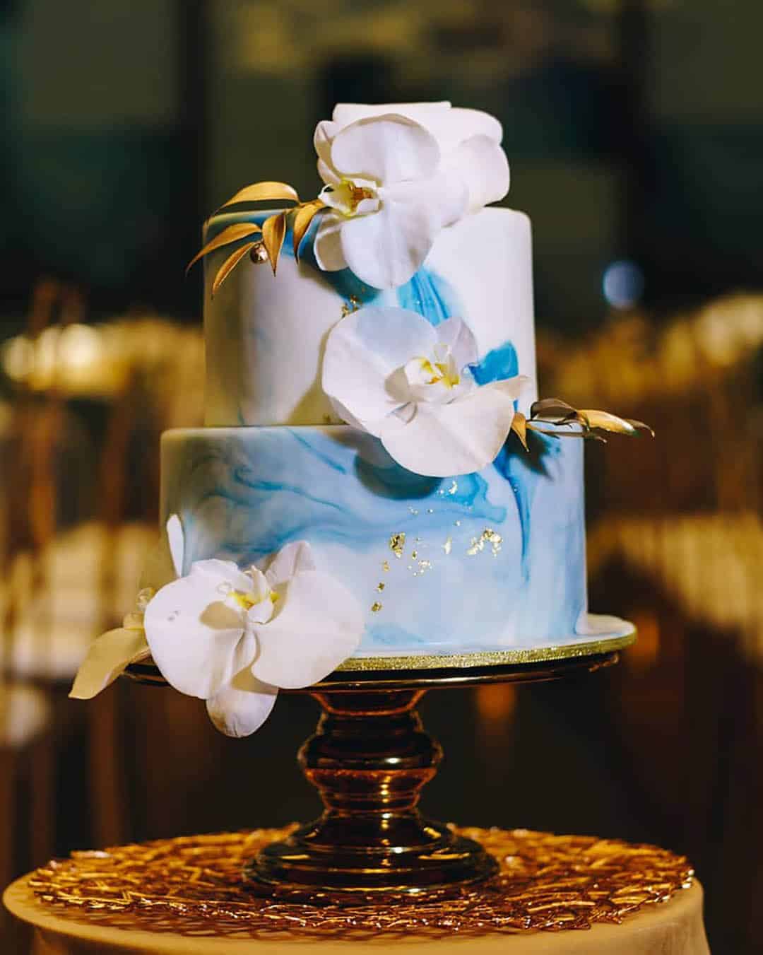 Blue And White Wedding Reception Decor