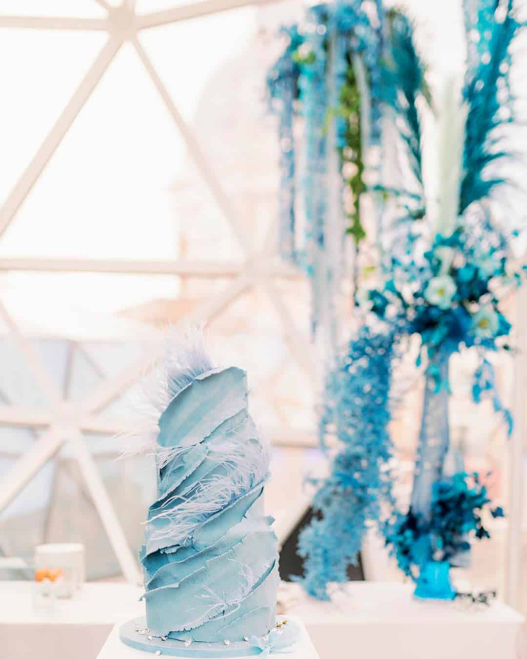 Blue And White Wedding Reception Decor
