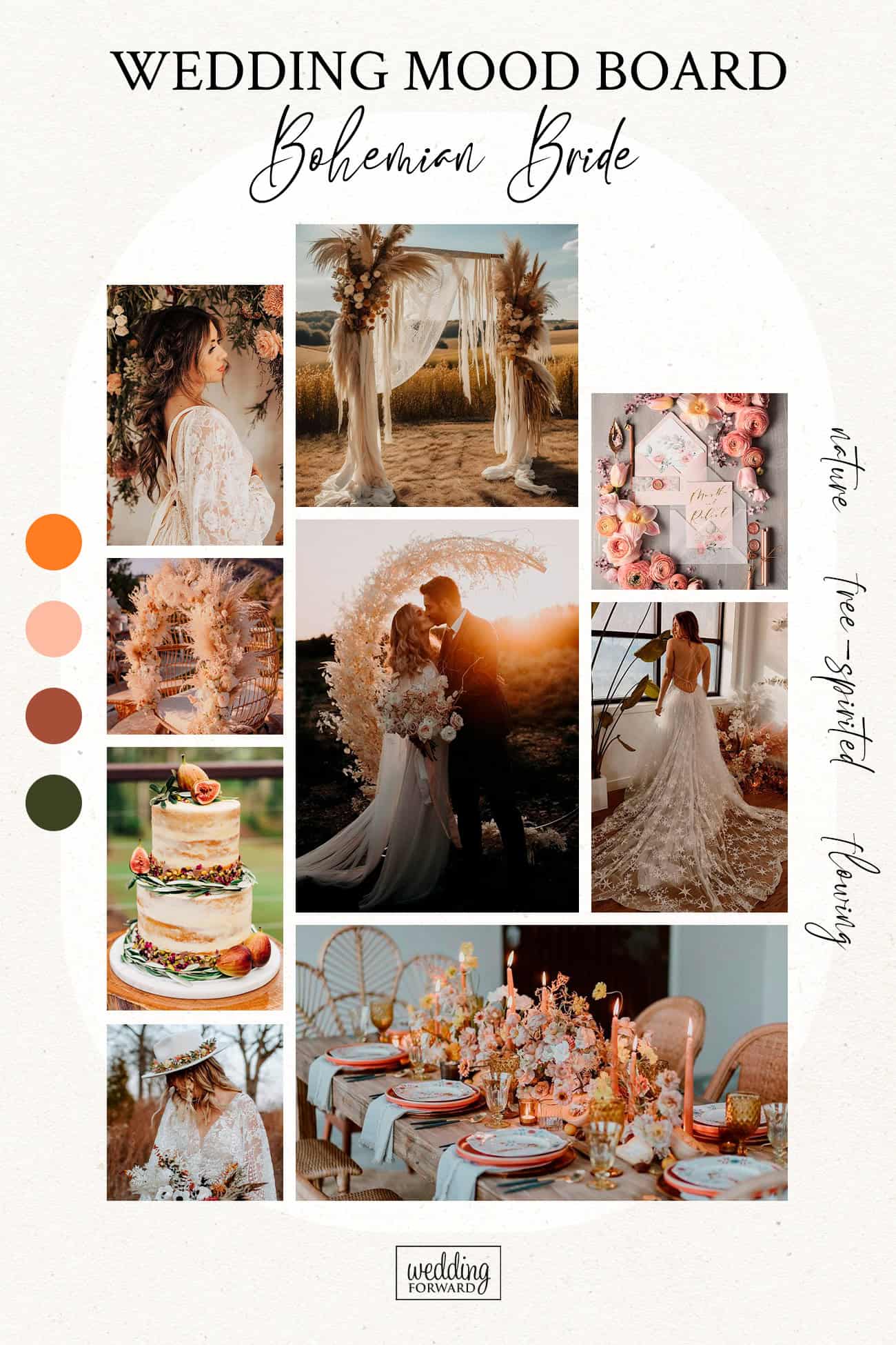 Wedding Mood Board For Boho Bride