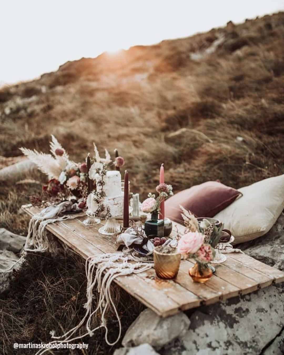 Table Runner In Boho Style