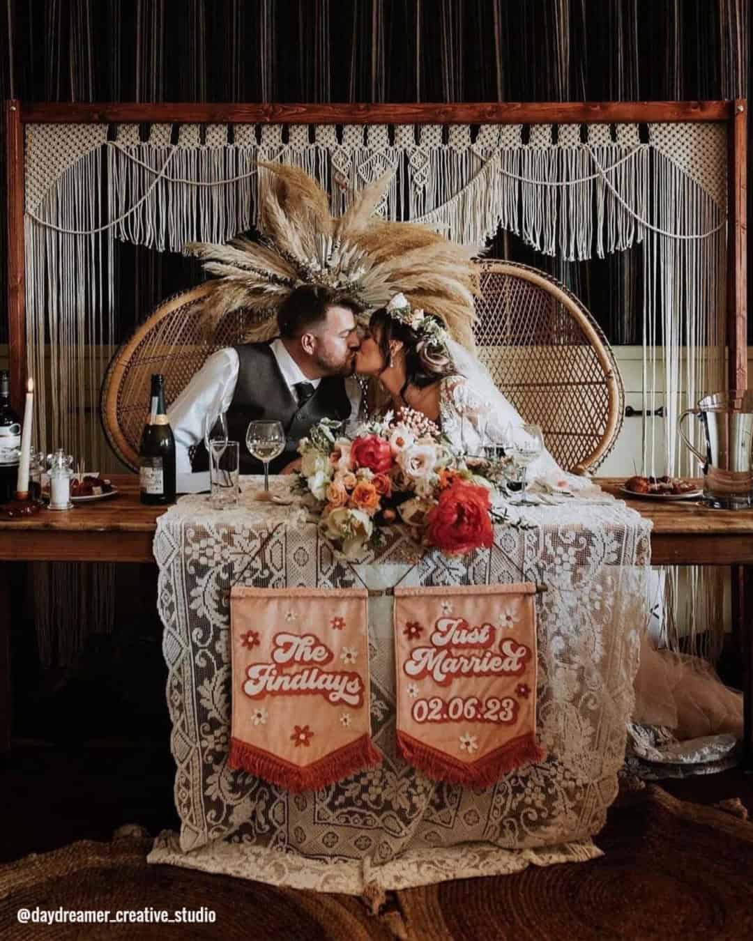 Bohemian Wedding Chair Decor Ideas