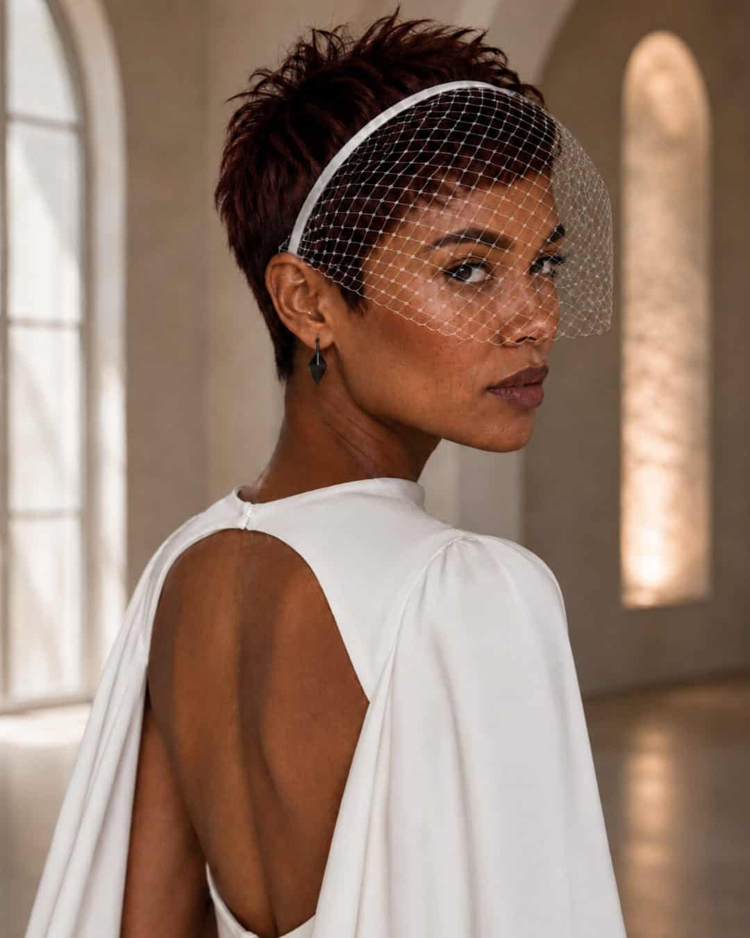 Short Wedding Hairstyles With Veil