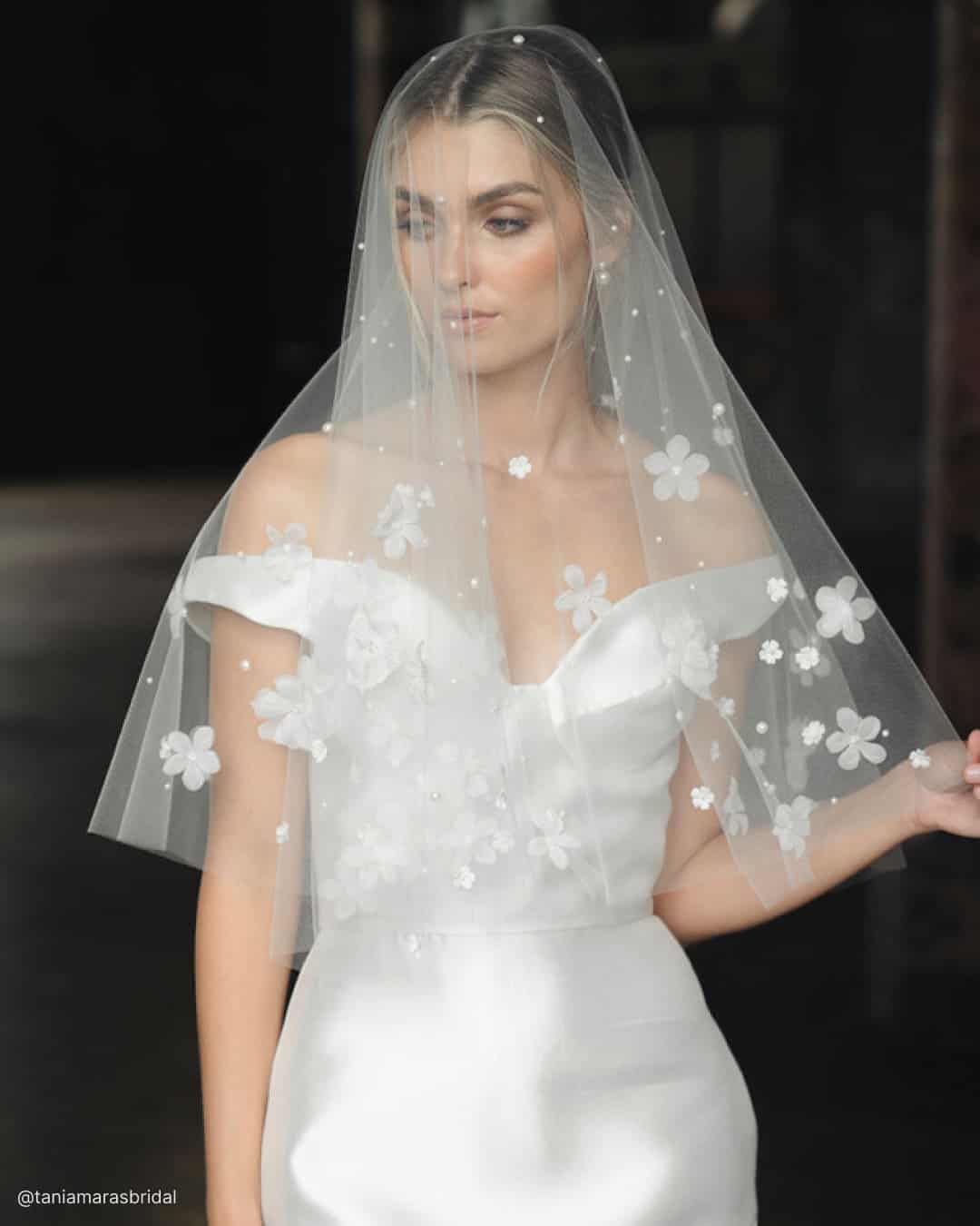Short and Face-Framing Veils: Birdcage, Blusher, and Shoulder Lengths