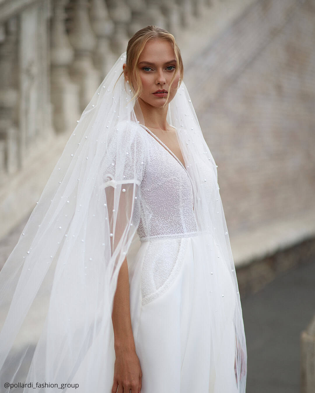 Bridal Updo With Veil
