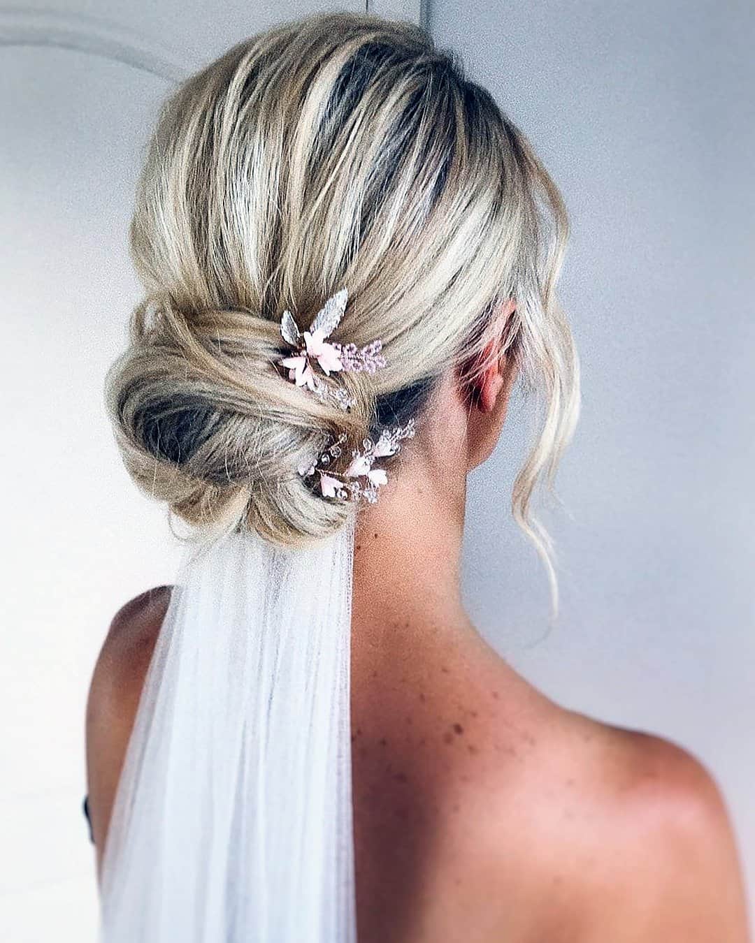 Boho Wedding Hairstyle with Veil