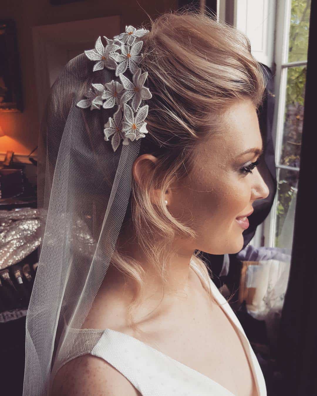 Short Wedding Hairstyles With Veil