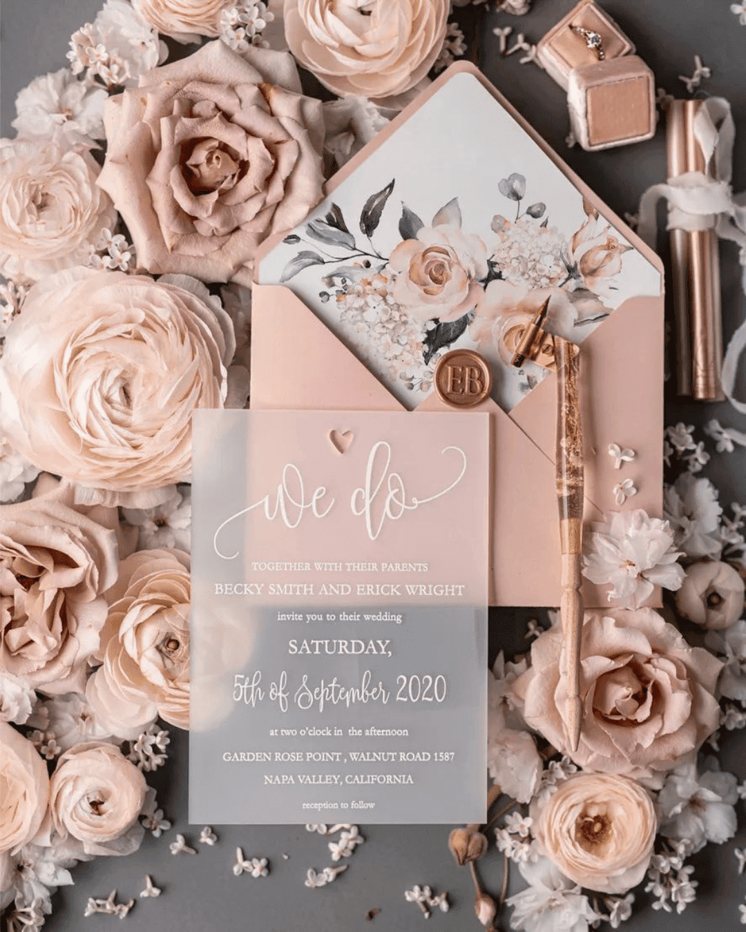 Lilac, Blue, and Rose Wedding Colors