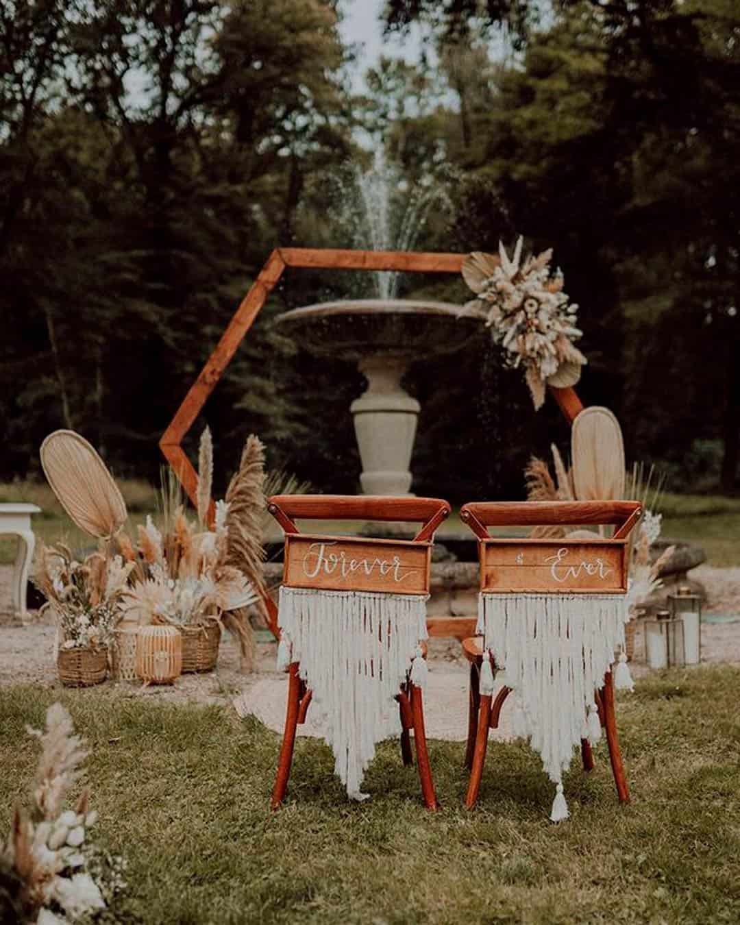Cheap Boho Wedding Decor Ideas With Pampas Grass