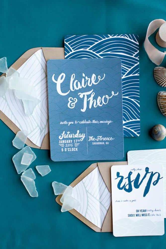 Blue Wedding Stationery