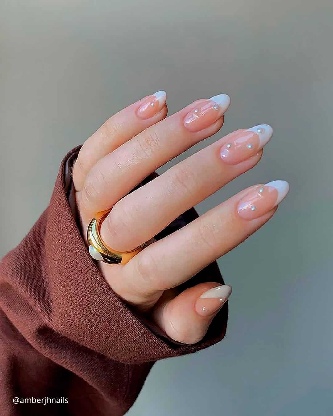 French Ombre Wedding Nails