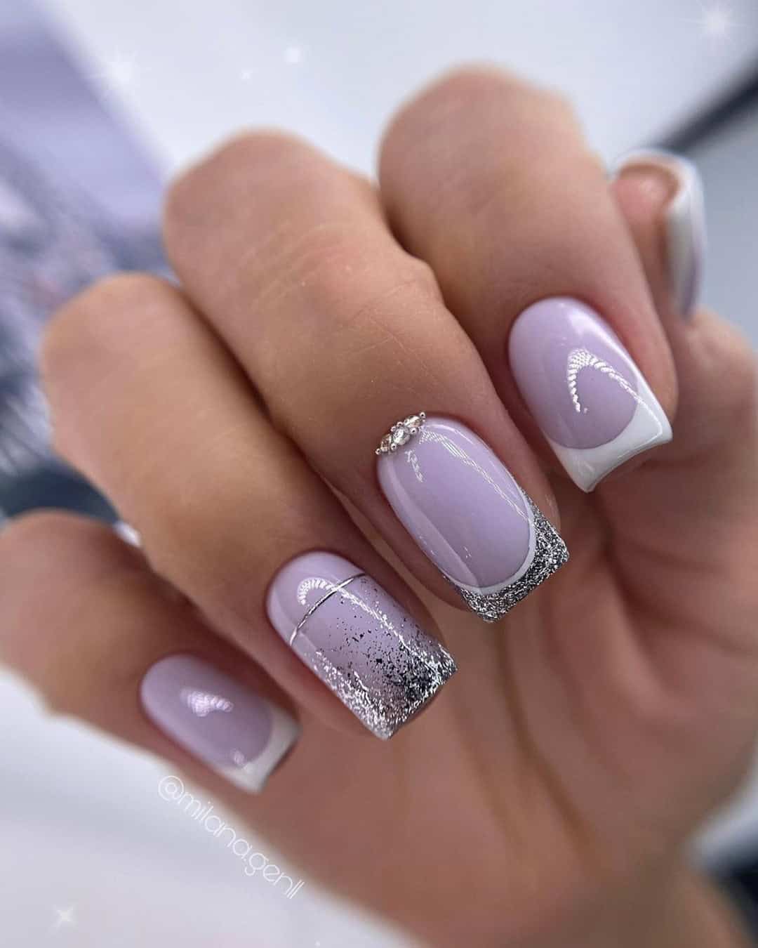 French Wedding Nails Coffin
