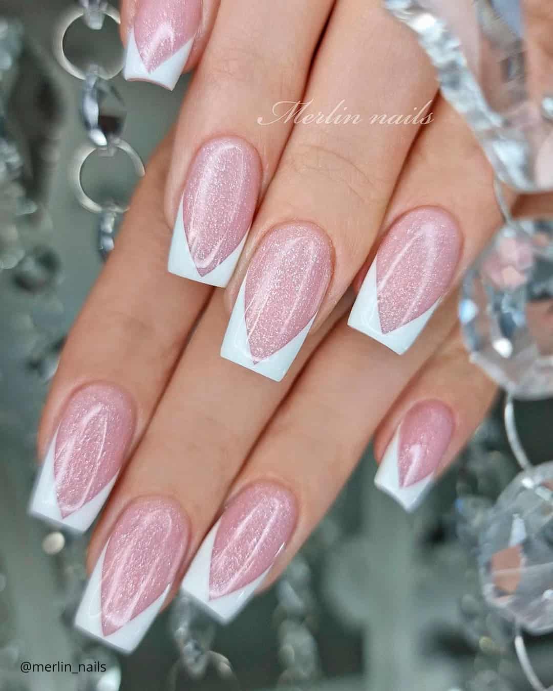 Short French Wedding Nails