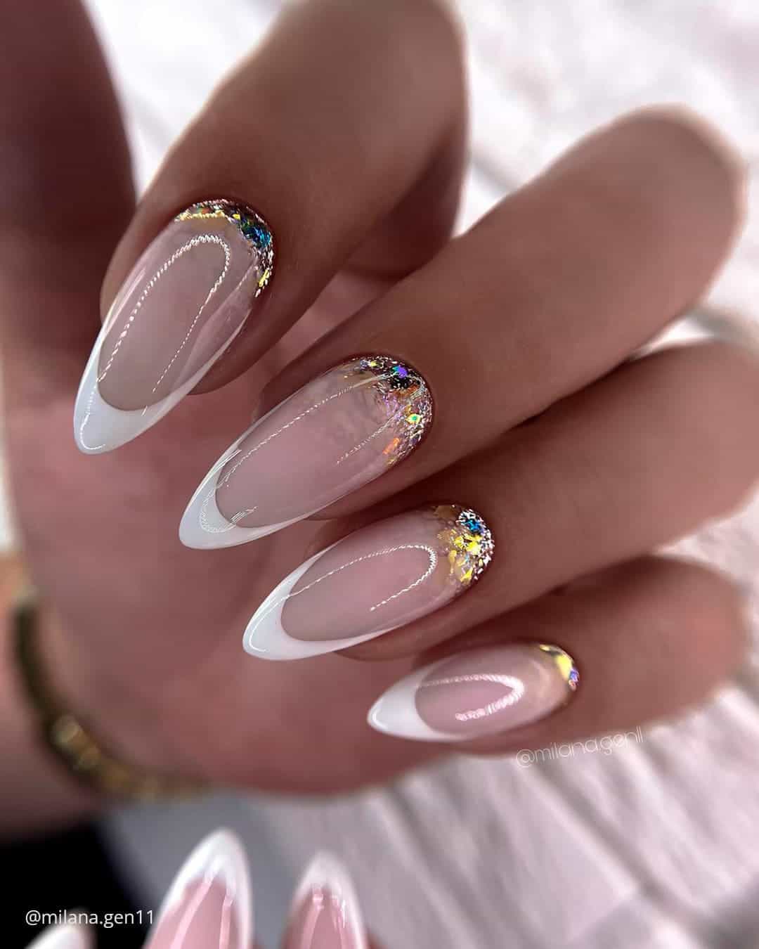 Short French Wedding Nails