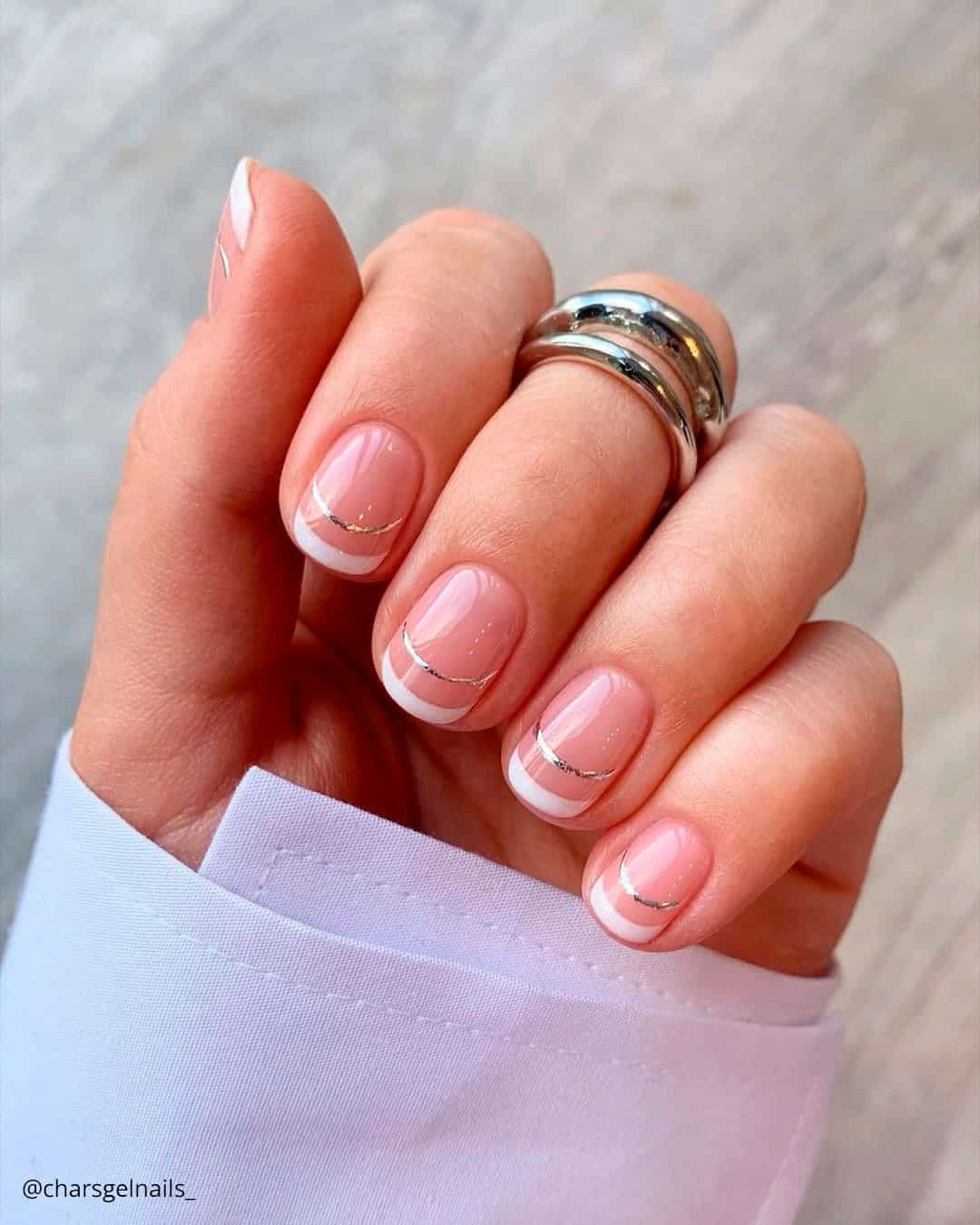 Short French Wedding Nails