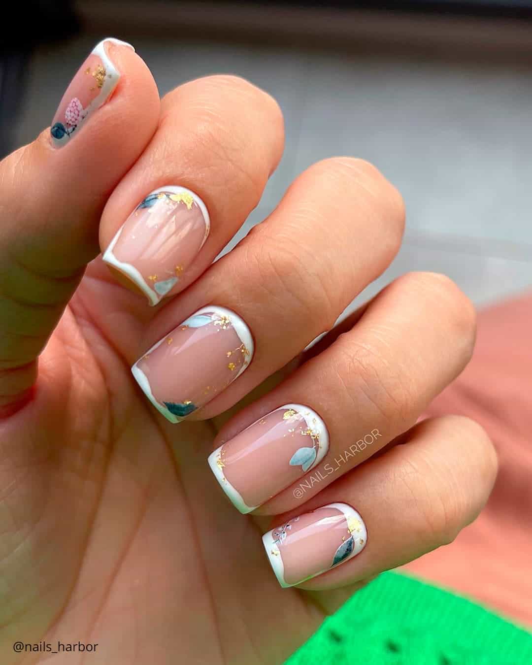 Short French Wedding Nails