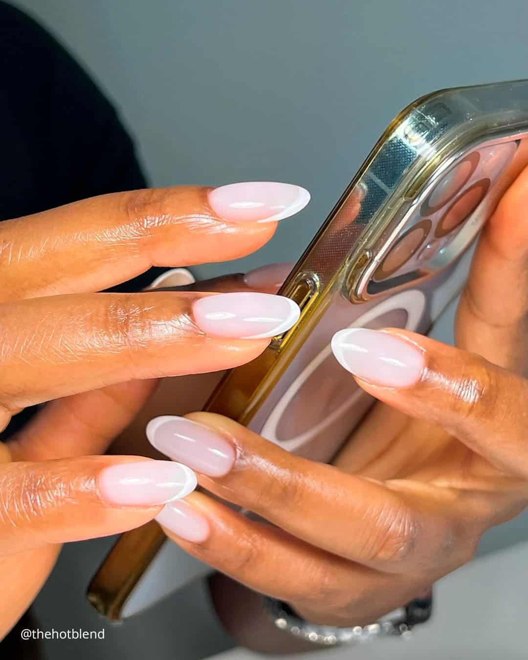 Glitter French Tip Wedding Nails