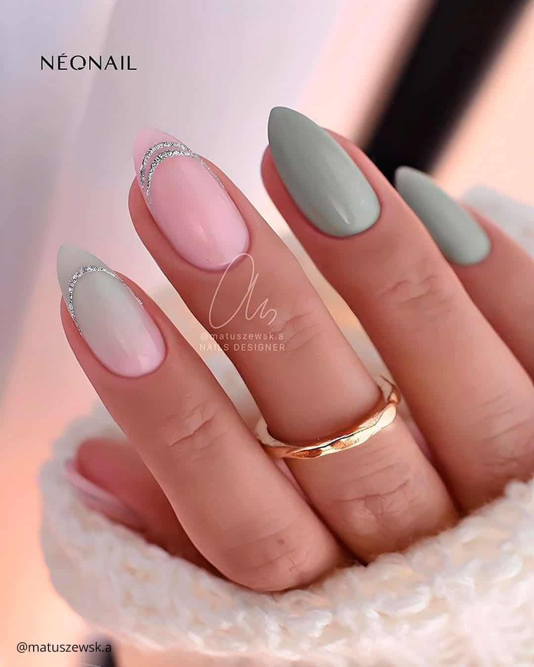 Add Some Colors to French Tip Nails