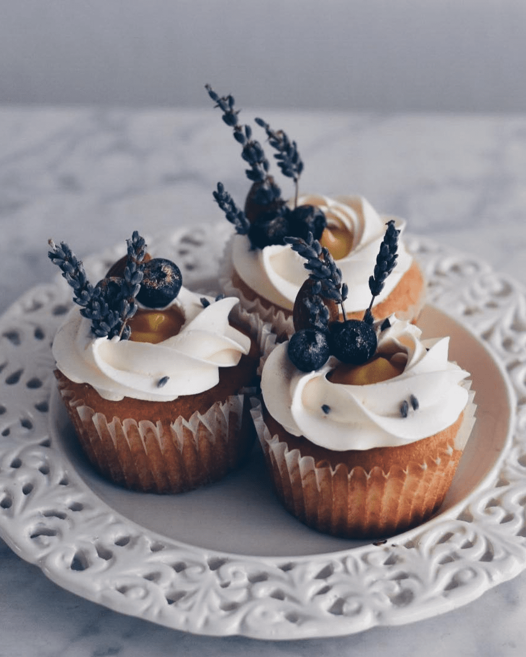 Chocolate Wedding Cupcakes With Pastel Flowers