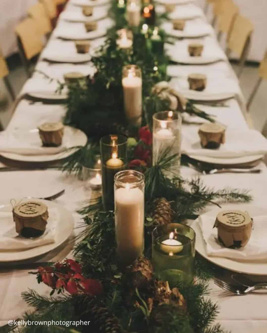 Christmas Wedding Decorations With Pines