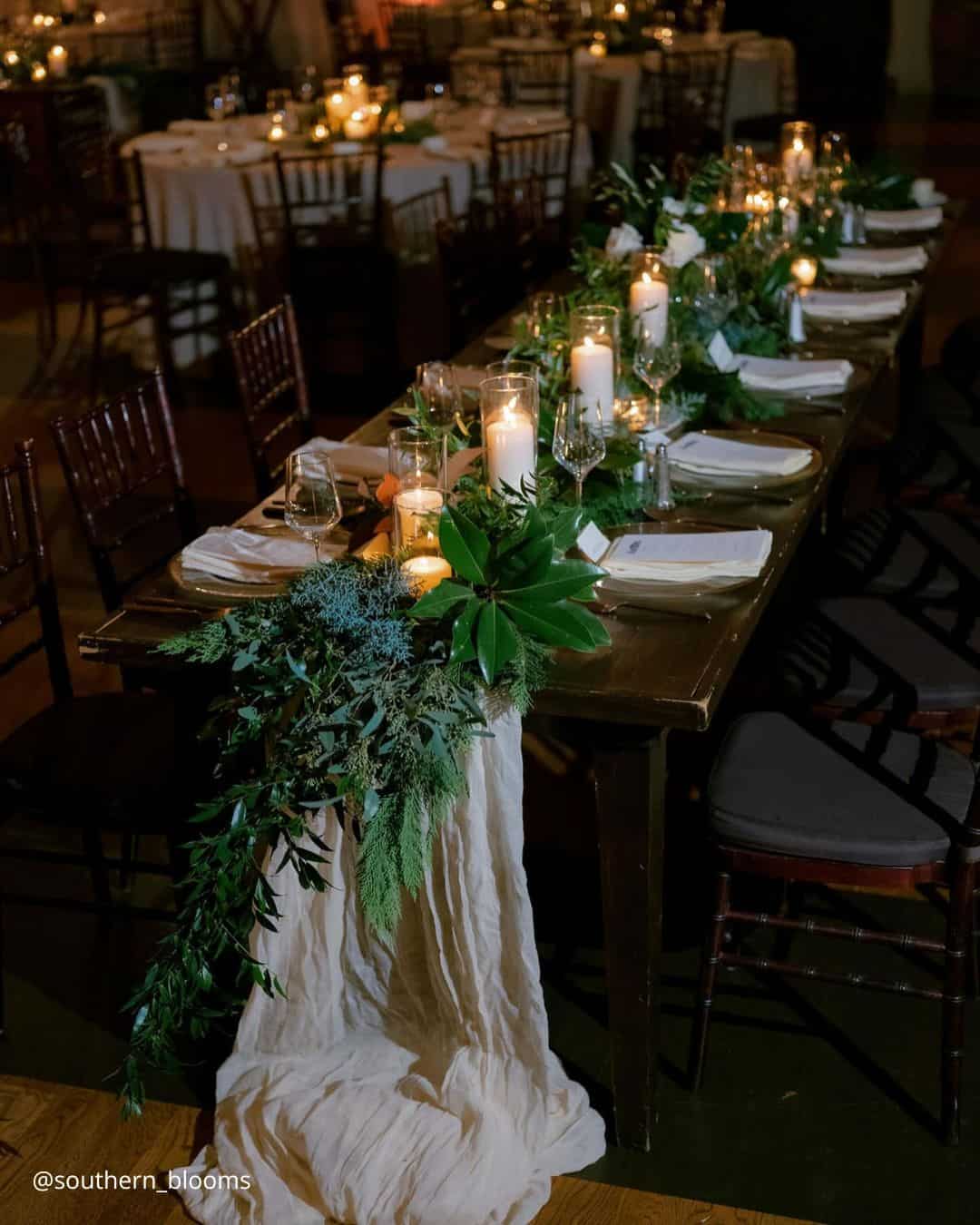 Christmas Themed Wedding Ceremony Decor