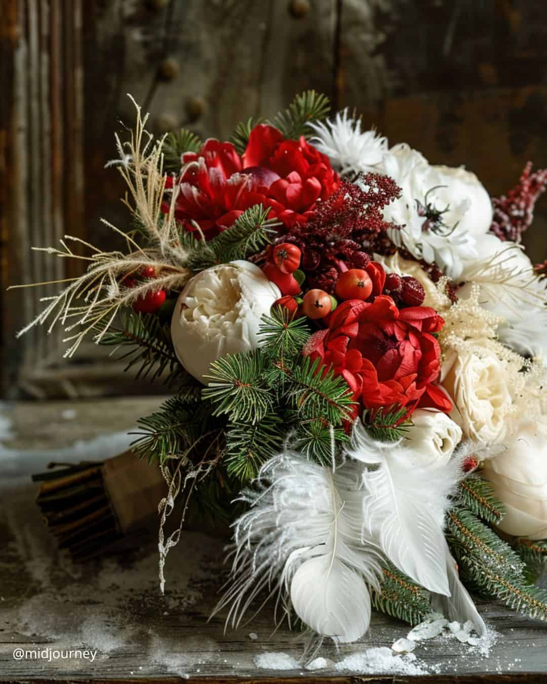 Christmas Themed Wedding Desserts