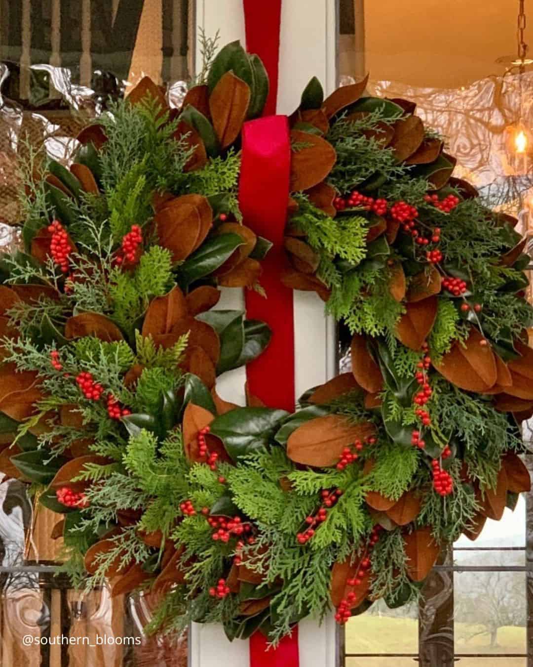 Christmas Themed Wedding Ceremony Decor