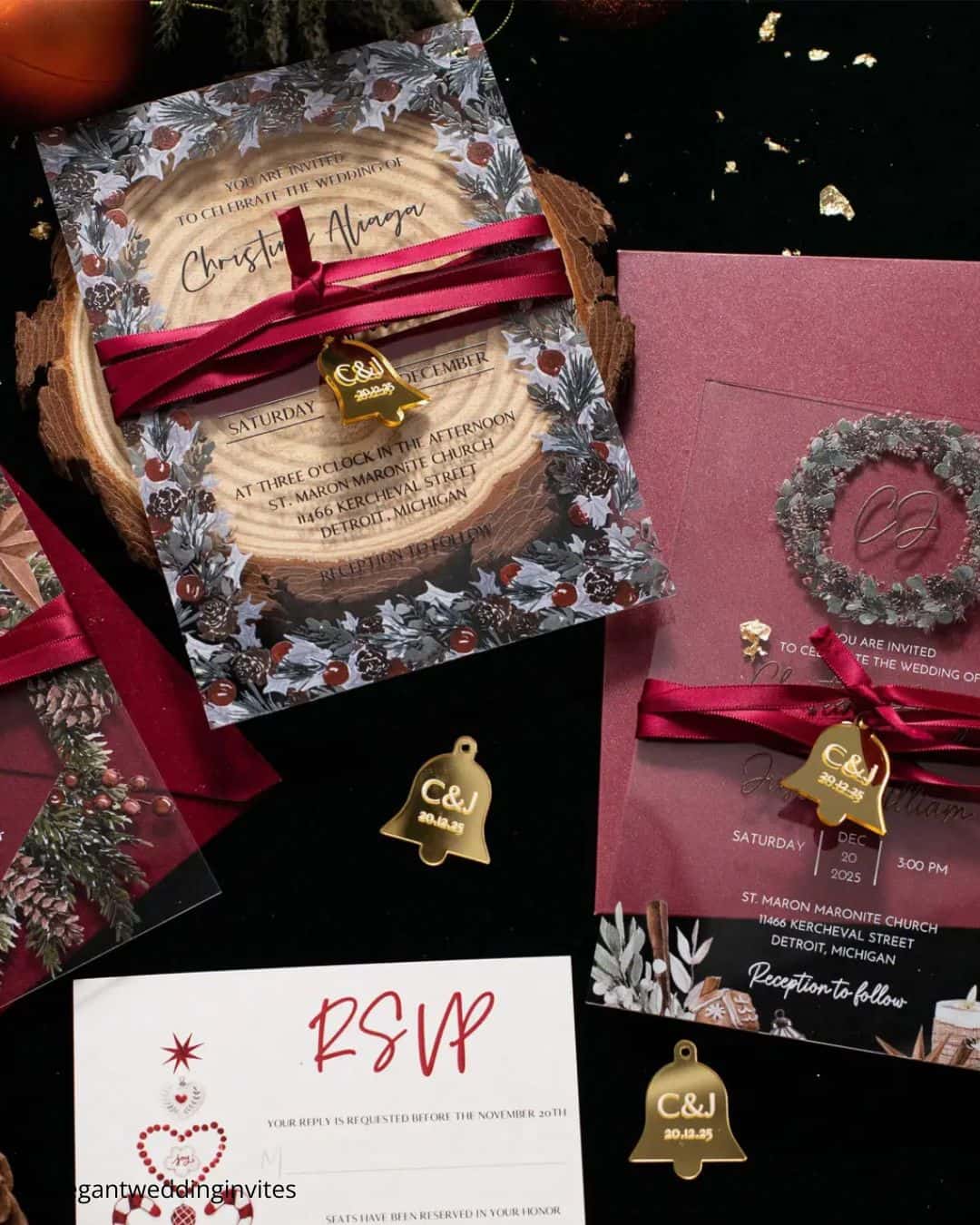 Christmas Wedding Invitations