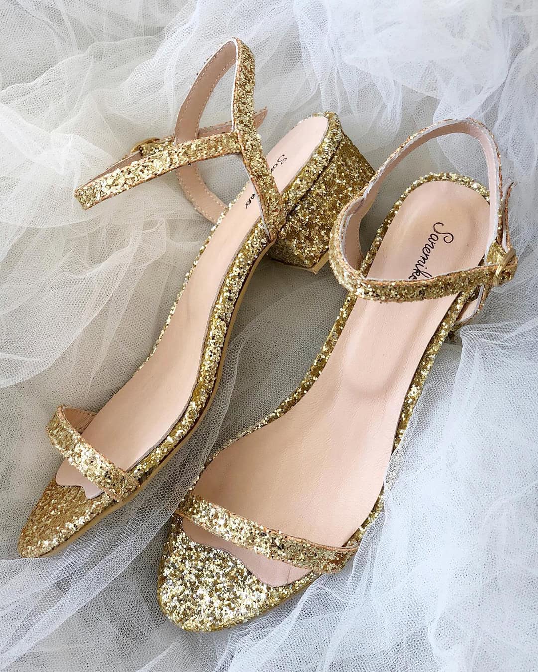 Blue Wedding Shoes Low Heels