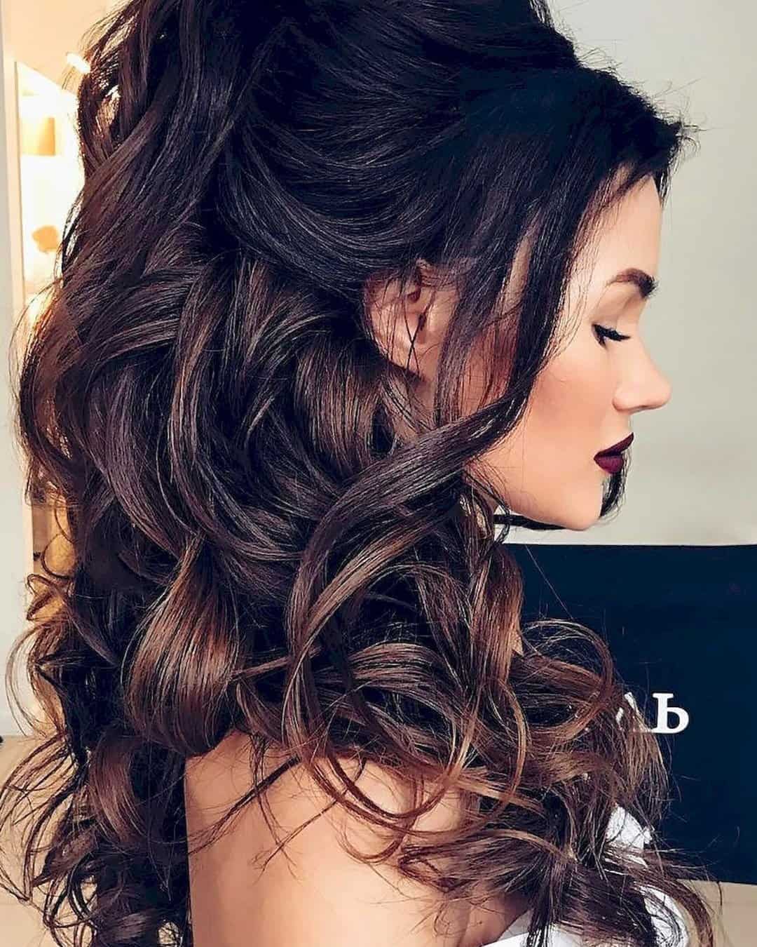 Half Up Curly Wedding Hairstyles