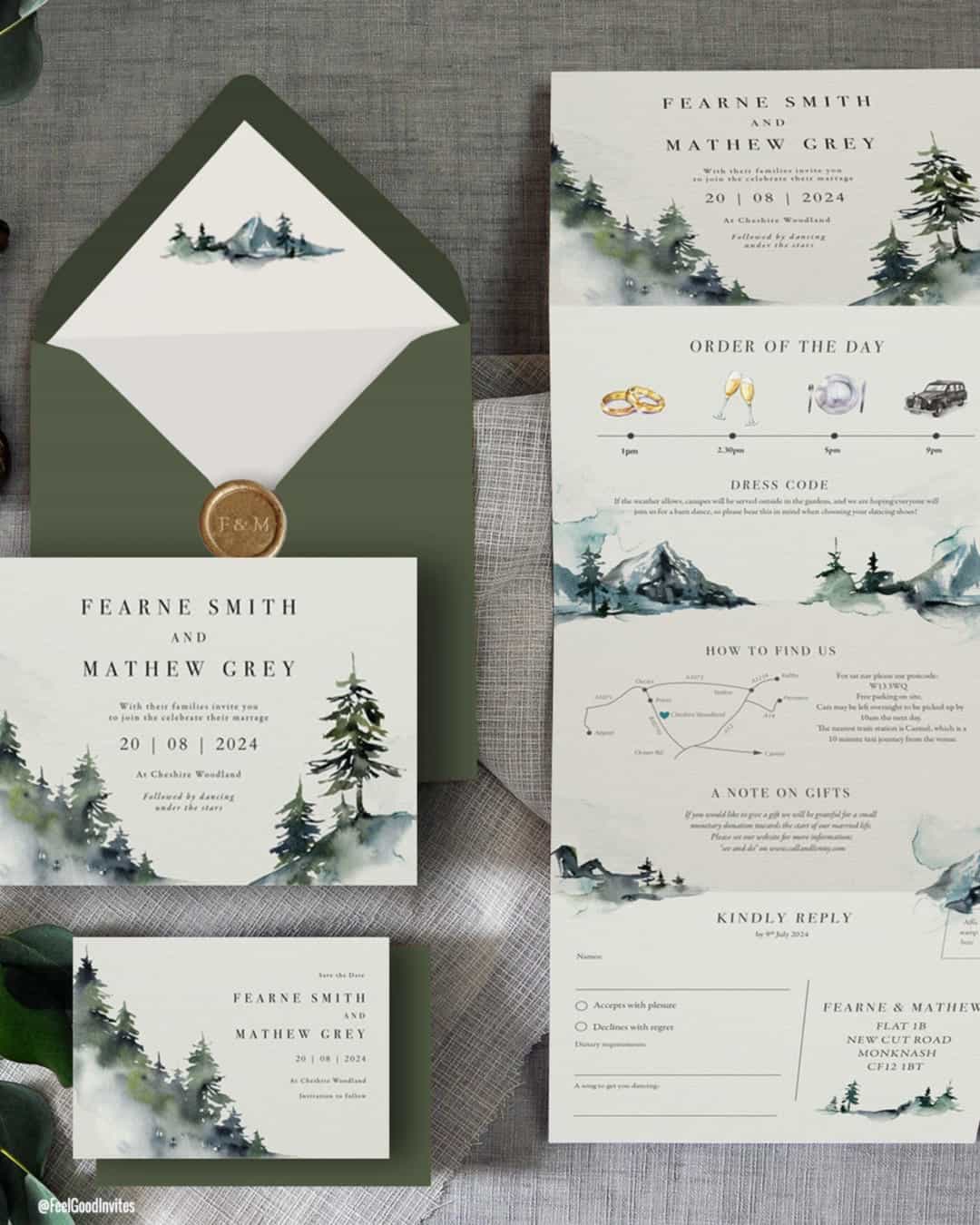 Unique Winter Wedding Invitations