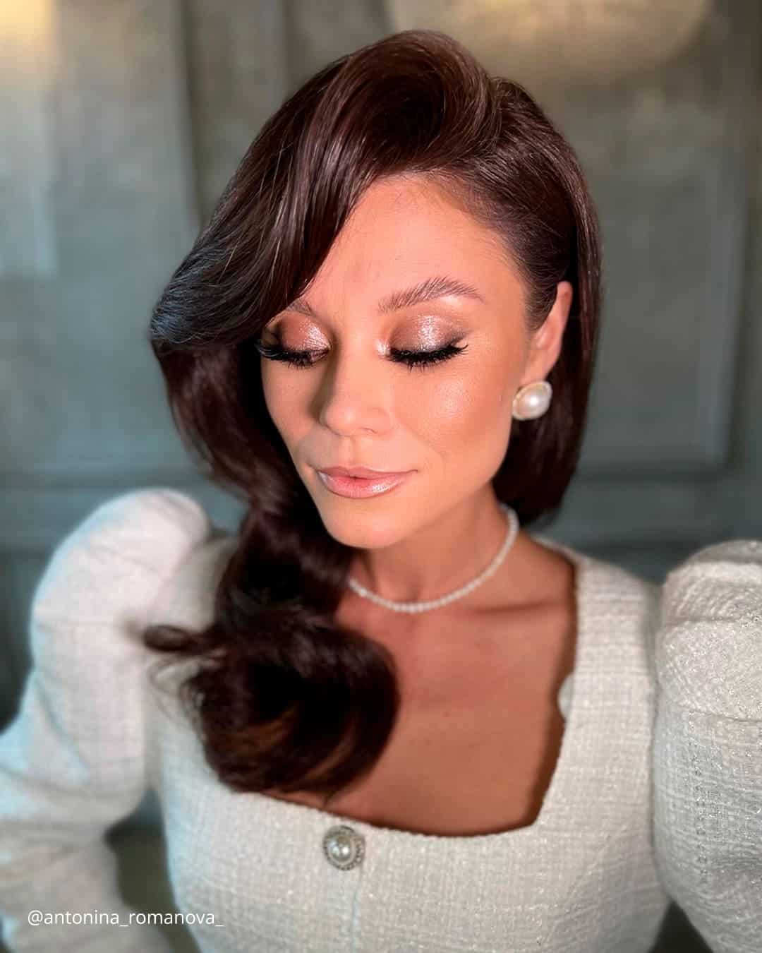 Down Loose Curls Wedding Hair DIY