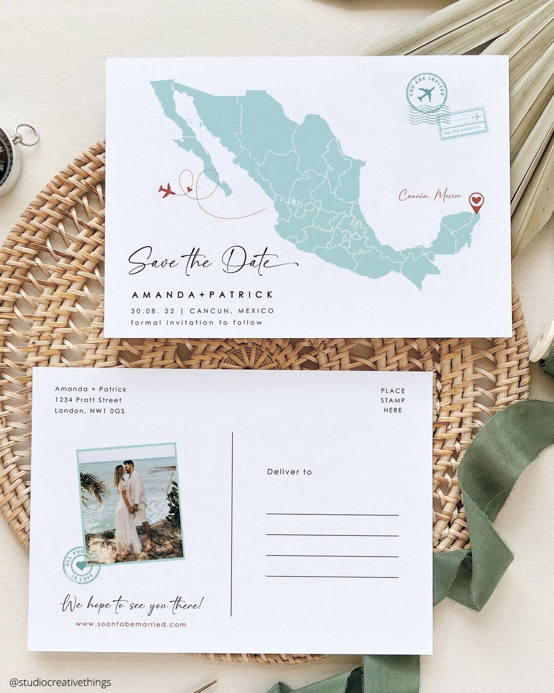 Destination Wedding Invitations and Save the Dates
