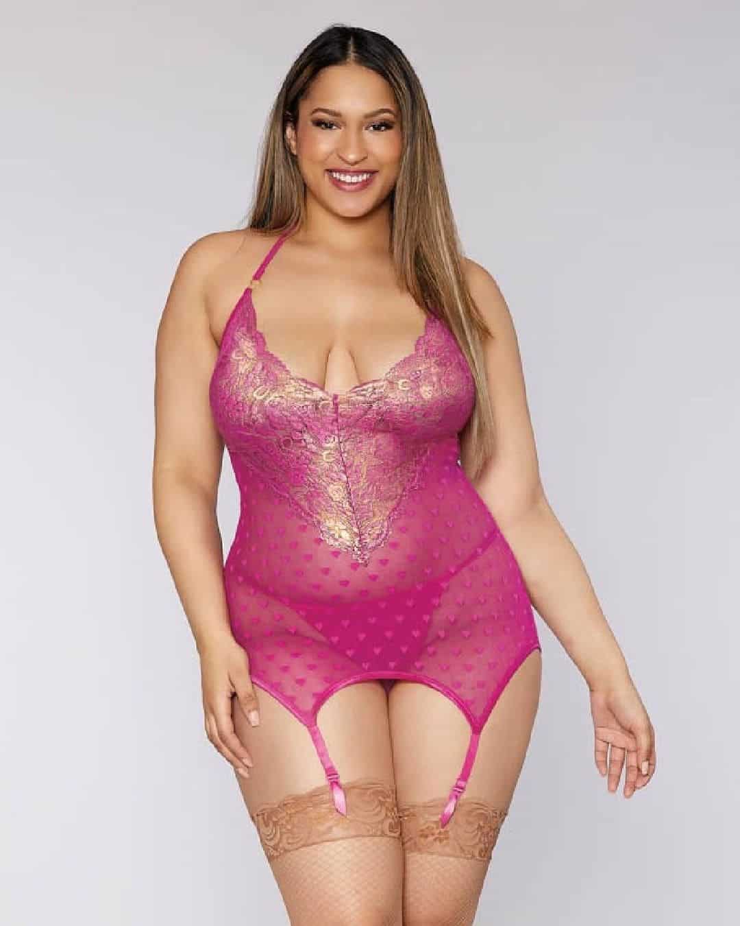 Red Plus Size Lingerie Bridal