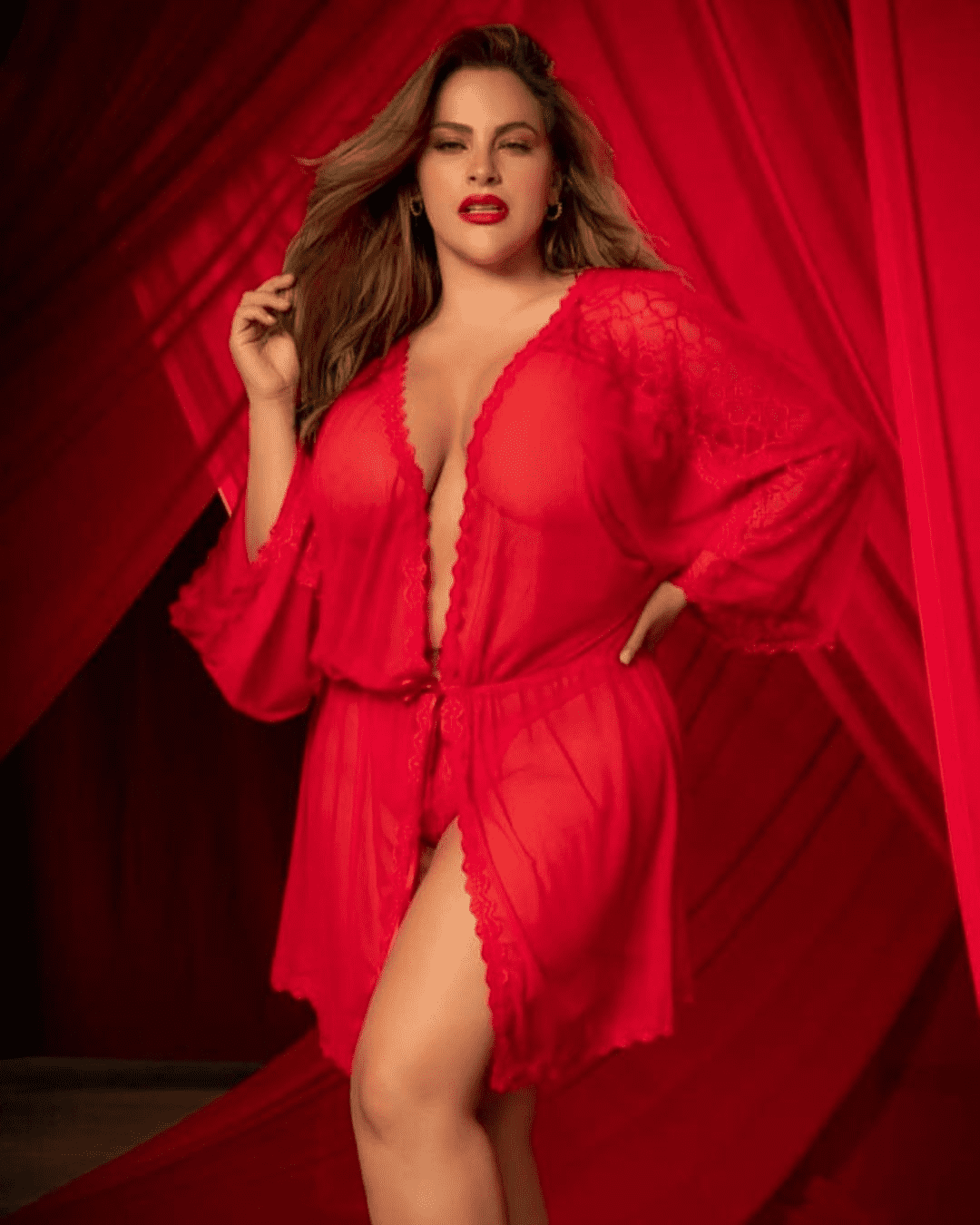 Sheer Plus-Size Bridal Lingerie And Robes