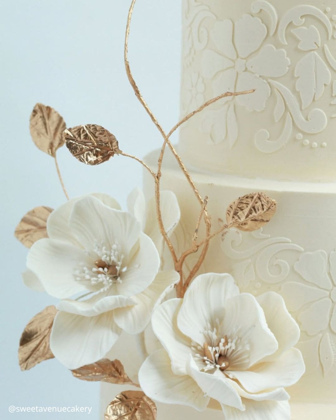 Fall Cakes with Edible Leaves