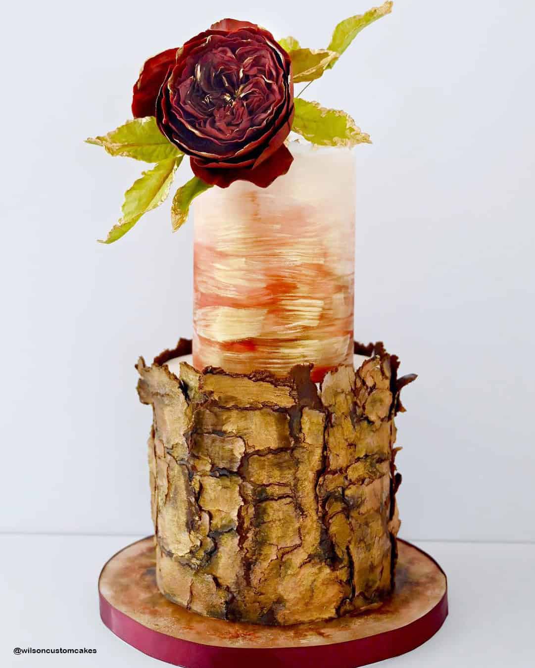 Rustic Fall Wedding Cakes With Fruits