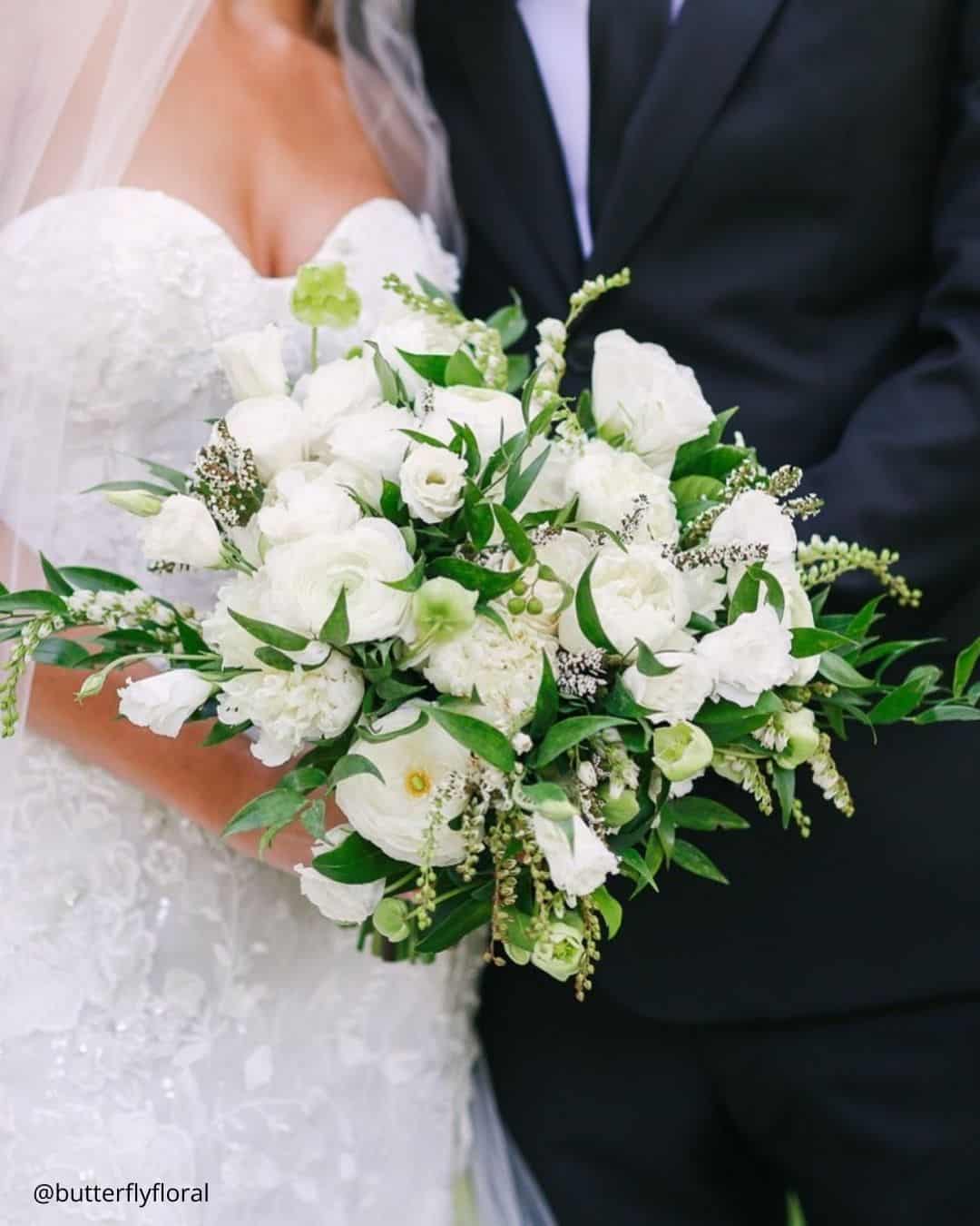 Blue Winter Wedding Bouquets