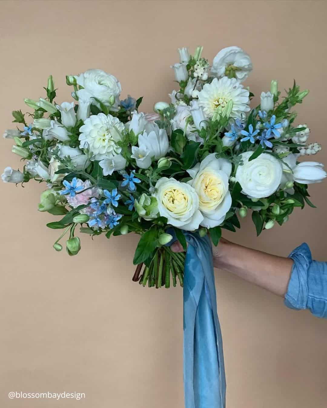 Blue Winter Wedding Bouquets