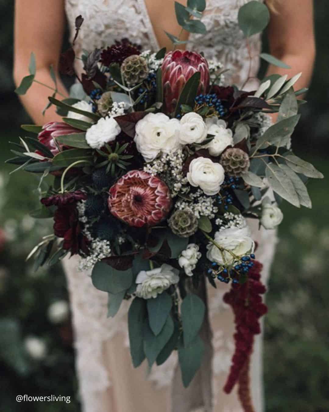 Rustic Winter Wedding Bouquets