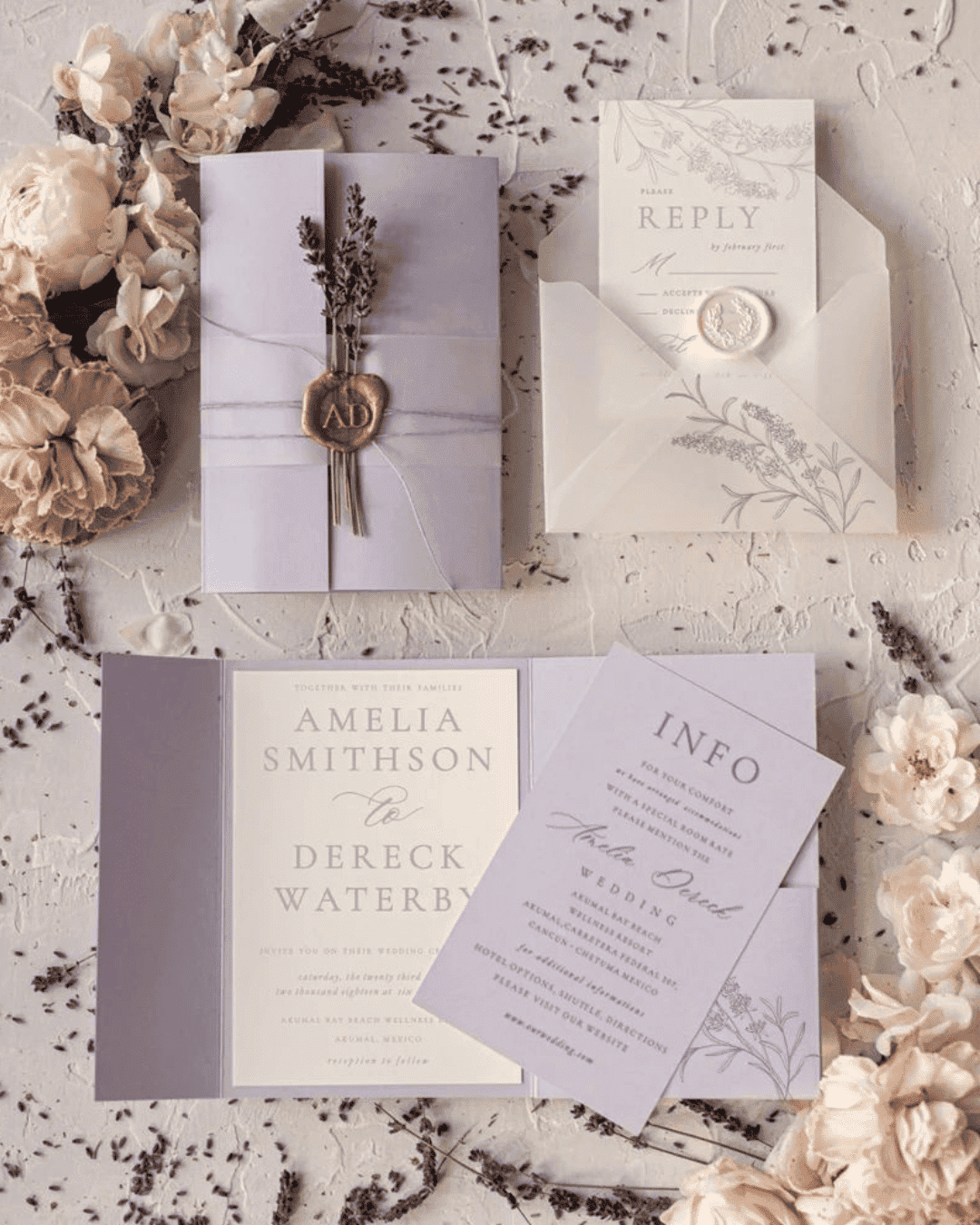 Lavender Wedding Invitations