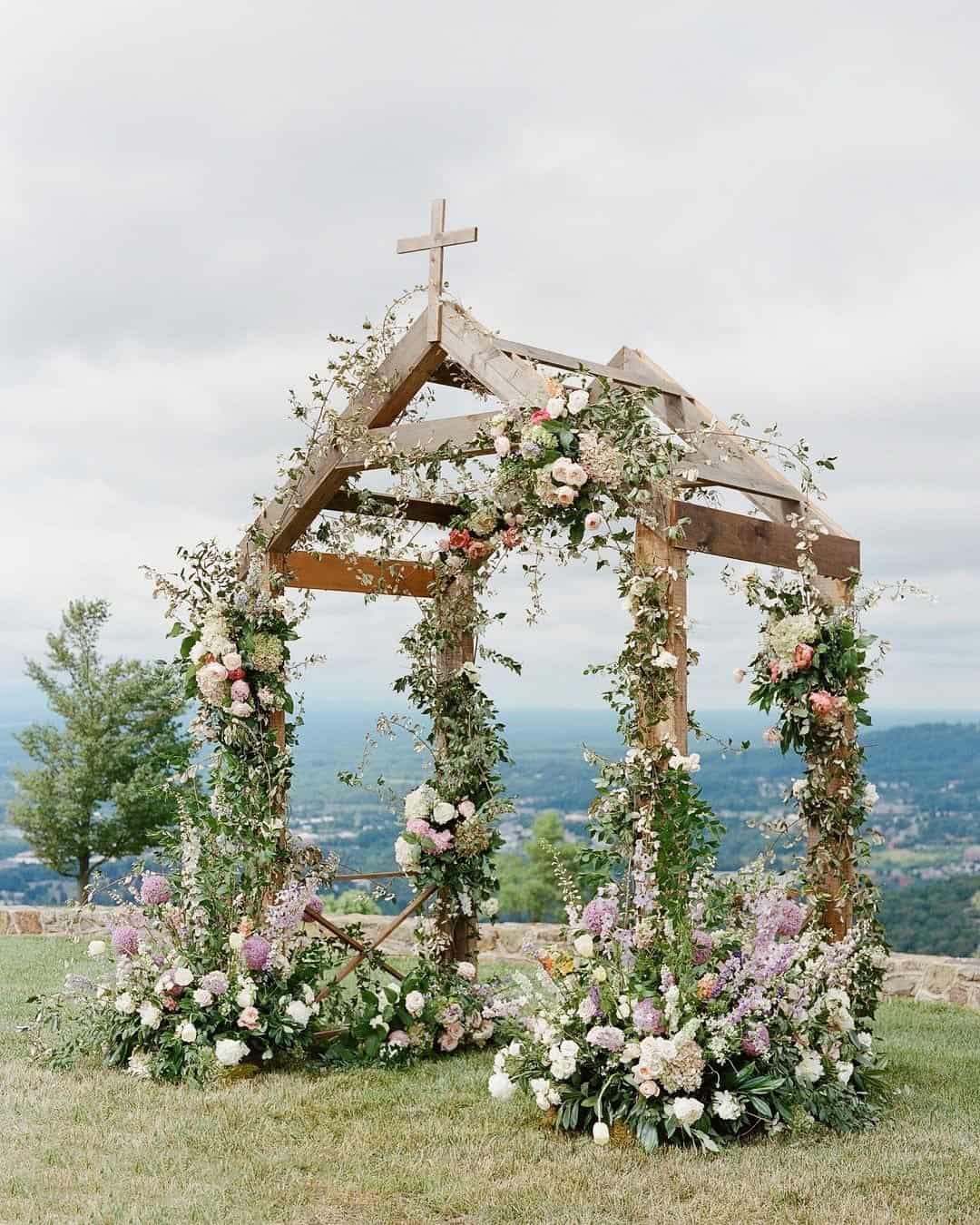 Wedding Altar Ideas with Fabric