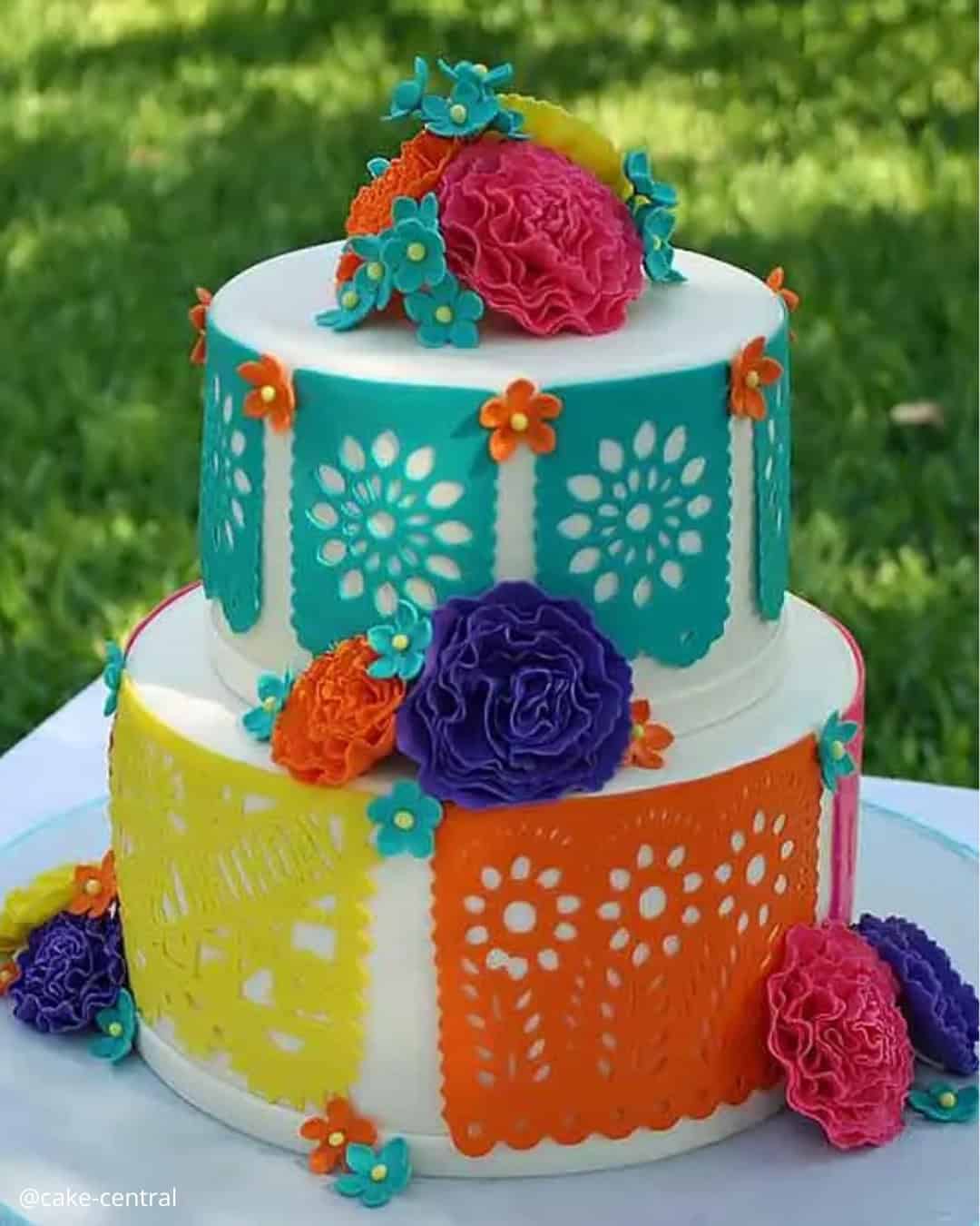 Traditional Hand-painted Mexican Wedding Cake Ideas