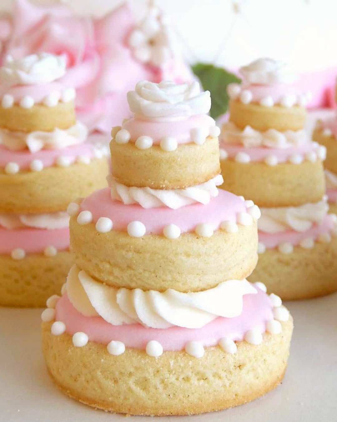 Wedding Cake Shaped Cookies
