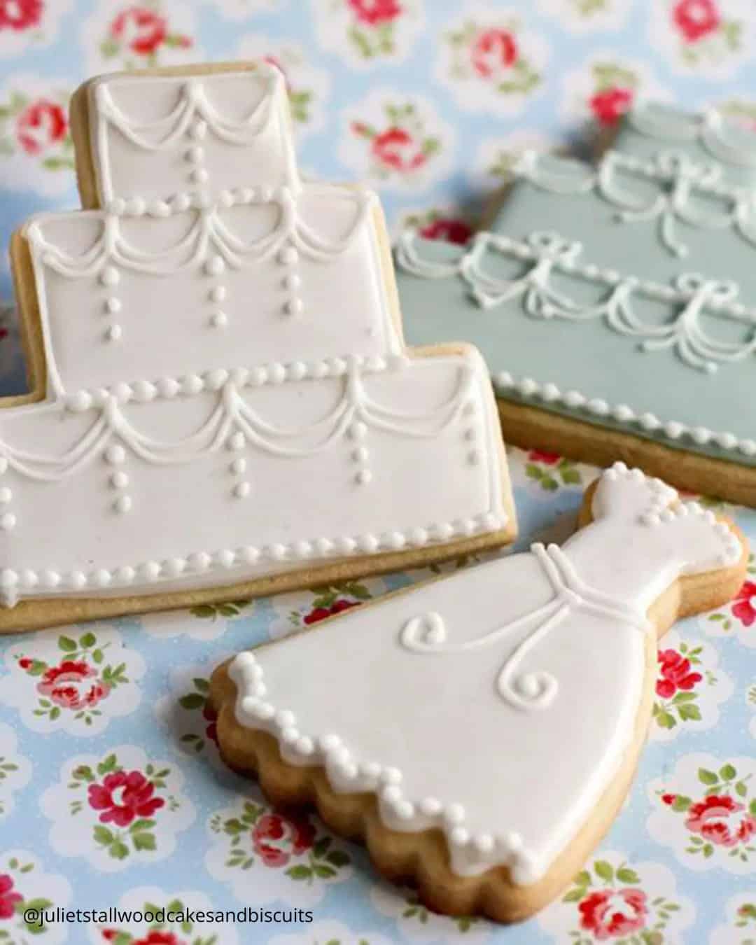 Fancy Wedding Dresses Shape Cookies