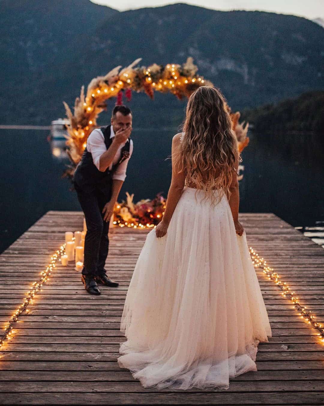 An Atmospheric Dock Wedding