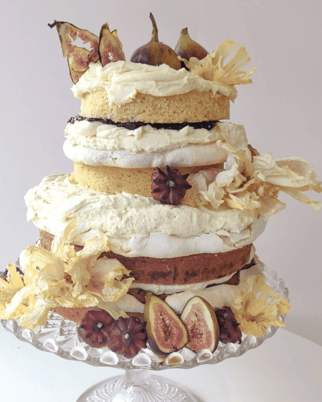 Tier Simple Naked Wedding Cakes