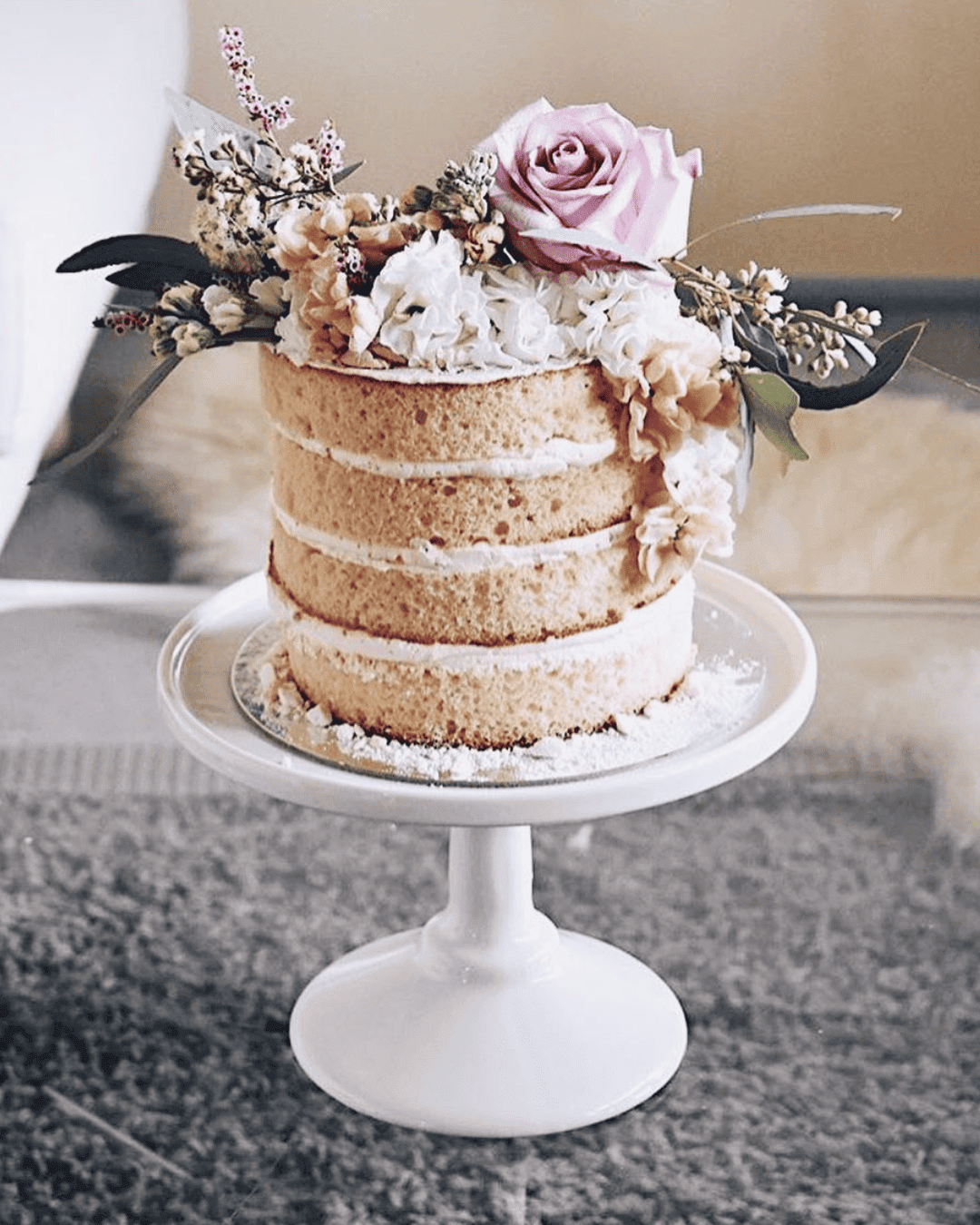 Tier Naked Wedding Cakes