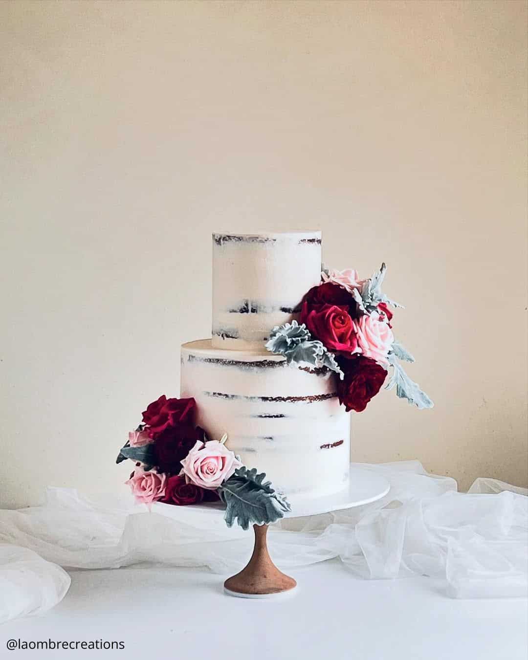 Tier Naked Wedding Cakes